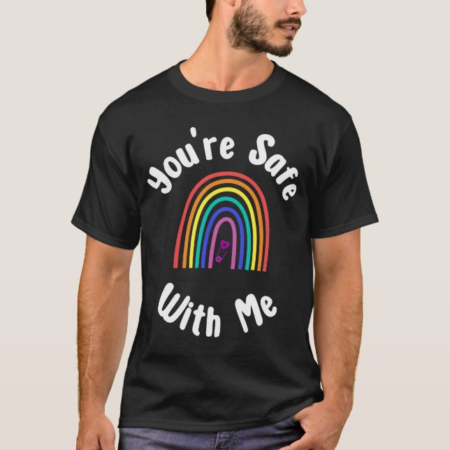 Sie sind sicher mit meiner sicheren, weltraumstolz T-Shirt (Vorderseite)
