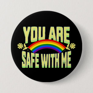 SIE SIND SICHER MIT MIR LGBTQ Rainbow Prix Button