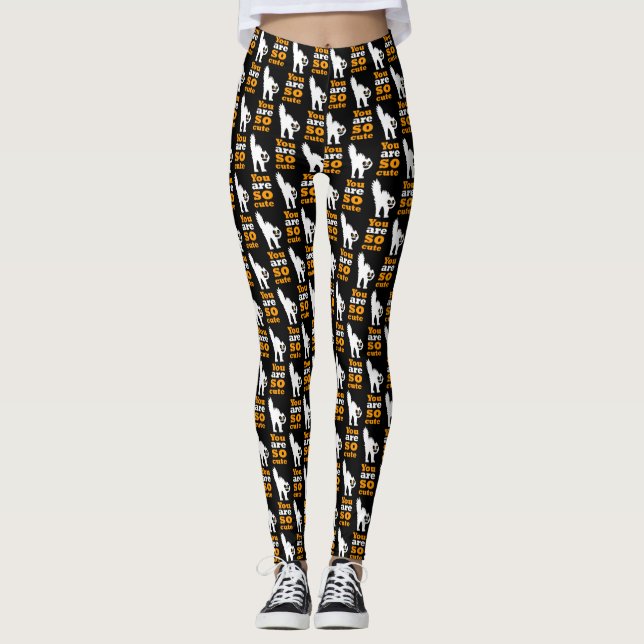 Sie sind so niedlich frustred cat Case-Mate iPhone Leggings (Vorderseite)
