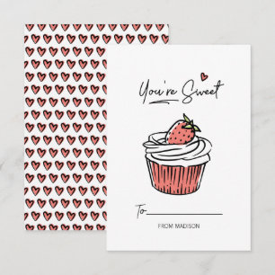 Sie sind süße Cupcake Kinder Klasse Valentine Card Einladung