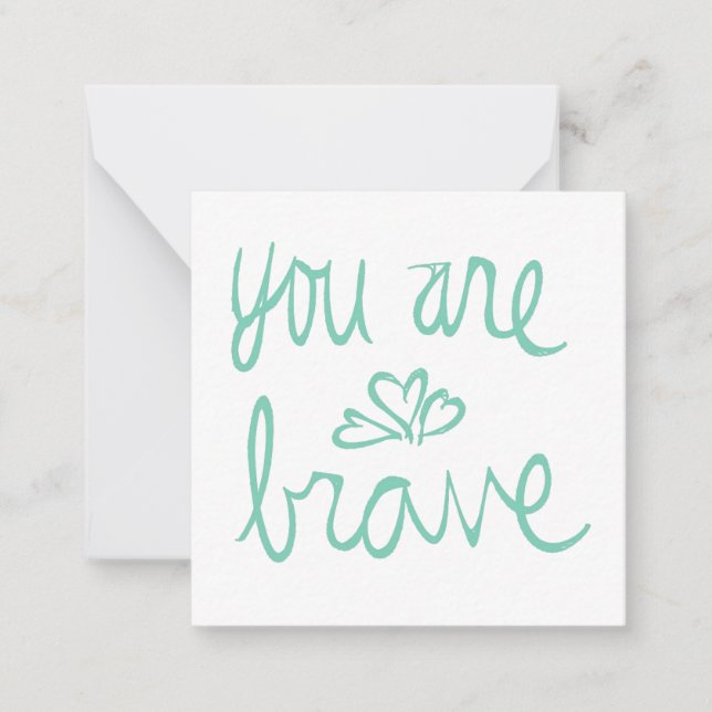 Sie sind tapfer Valentine Mitteilungskarte (Vorderseite)