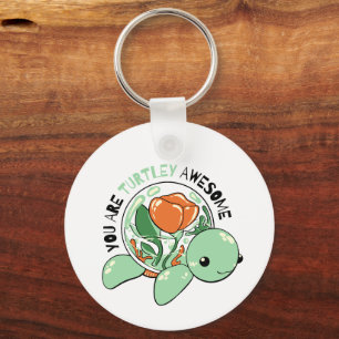 Sie sind Turtley Phantastische Blume Sukkuline Tur Schlüsselanhänger