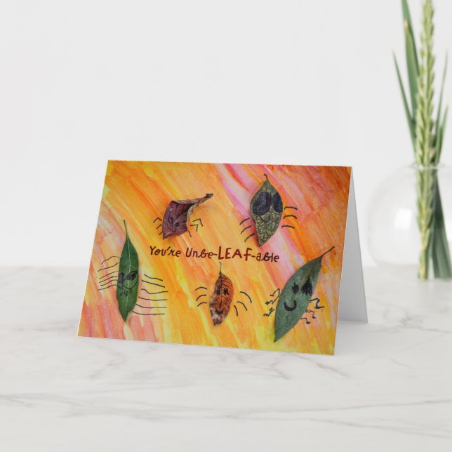 Sie sind UnbeLEAFable - Kids Art für CHOC Dankeskarte (Vorderseite)