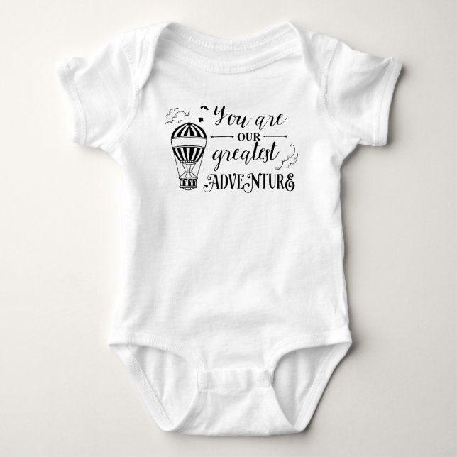 Sie sind unser beststes Abenteuerbaby-Shirt eins Baby Strampler (Vorderseite)