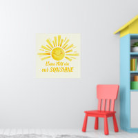 Sie sind unser Sonnenschein lächelnd gelben Sonne 