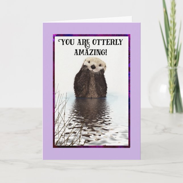 Sie sind völlig Phantastisch Niedlich Otter Vielen Dankeskarte (Vorderseite)