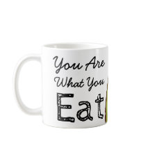 Sie sind, was Sie Avocado-Kaffee-Tasse essen