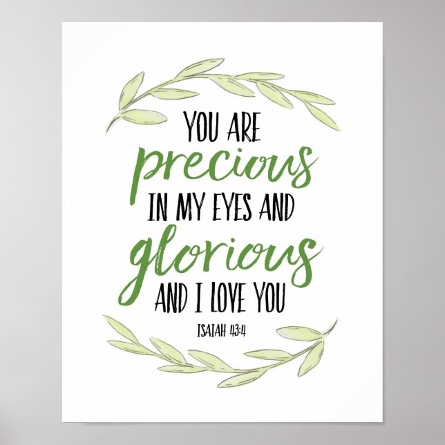 Sie sind Wertvoll in meinem Eyes2 - Isaiah 43:4 Poster (Vorne)