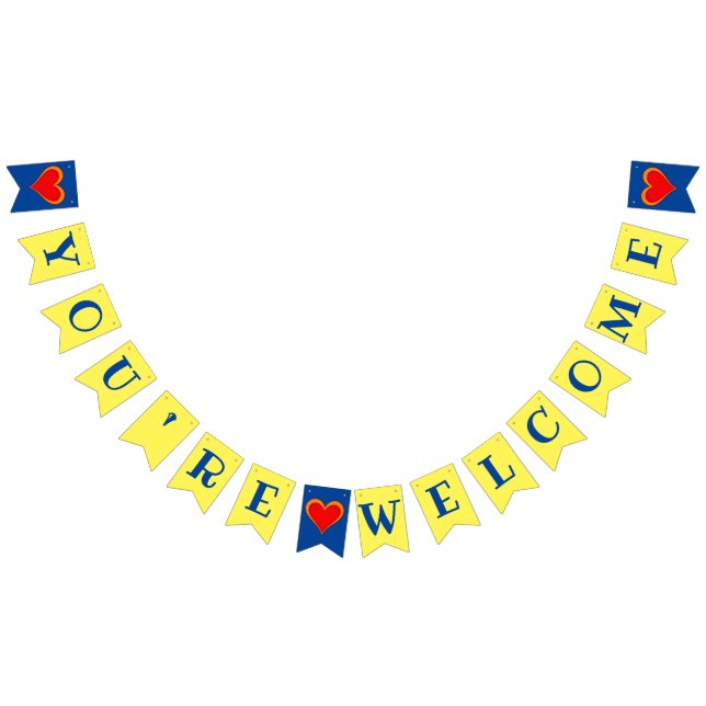 SIE SIND WILLKOMMEN - Herzdesign Liebe 1 Wimpelkette (Alle)