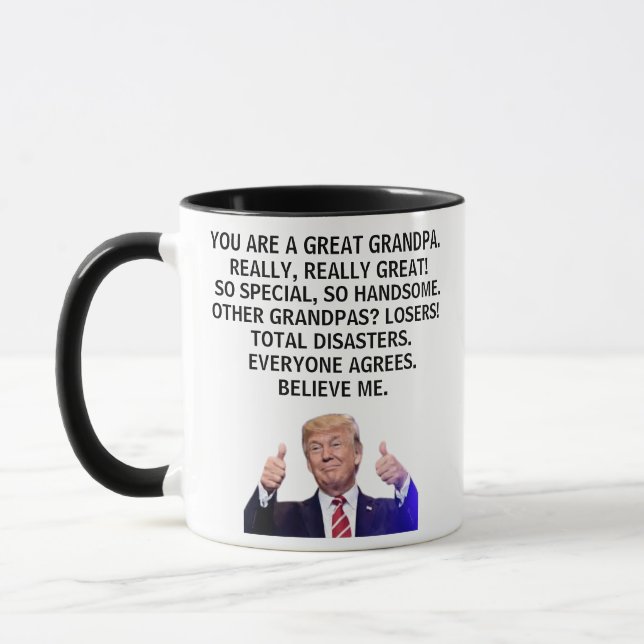 Sie sind wirklich ein wirklich großer Opa, Trump Tasse (Links)