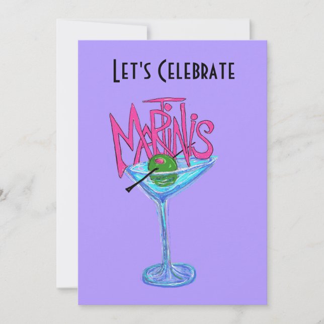 Sie sind zu einem Martini-Party eingeladen! Einlad Einladung (Vorderseite)
