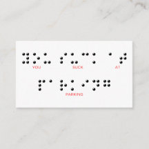 Sie Sind zum Kotzen am Parking Braille lustige Par