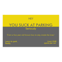 Sie Sind zum Kotzen am Parkplatz