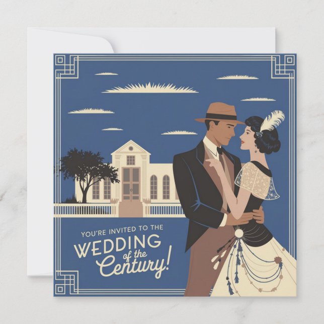 Sie sind zur Hochzeit des Jahrhunderts eingeladen Einladung (Vorderseite)