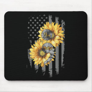 Sie Sonnenblume Amerikanische Flagge Suizidprävent Mousepad