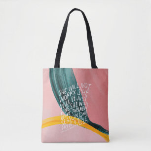 Sie sorgt sich nicht, sie ist gerade fein tasche