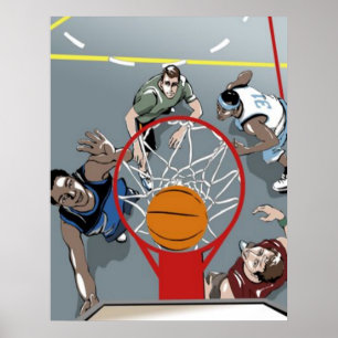 Sie spielen Basketball - Poster