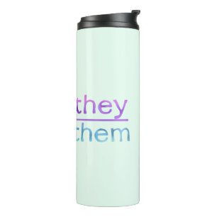 Sie sprechen   Ihr Name   farbig Thermosbecher