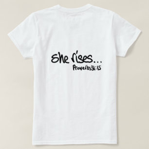Sie spricht Christliche Sprichwörter für Frauen an T-Shirt