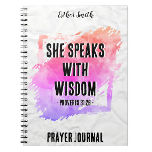 Sie spricht mit Weisheit - Custom Trendy Journal Notizblock