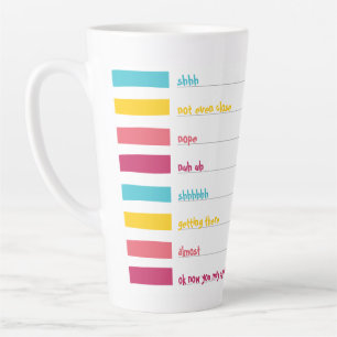 Sie spricht nicht! Funny Colorful Niedlich Milchtasse