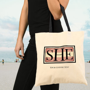 Sie spricht Transgender Flag Tote Bag aus Tragetasche