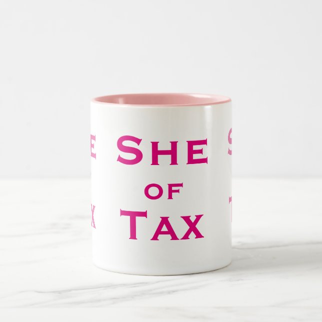Sie Steuer-des weiblichen Zweifarbige Tasse (Mittel)