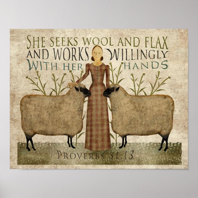 Sie sucht Wool & Flax Poster (Vorne)