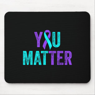 Sie Suizidprävention Aquamarines Lila Bewusstsein Mousepad