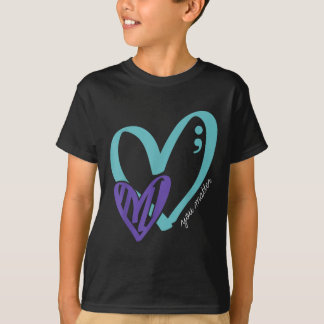 Sie Suizidprävention Bewusstsein Aquamarines Lila T-Shirt