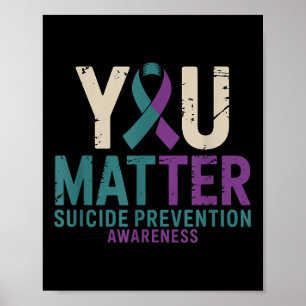 Sie Suizidpräventions-Bewusstseins-Schleife Poster