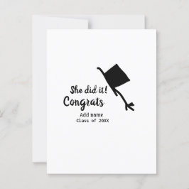 Sie tat es Glückwunsch Abschluss geben Studentenna Postkarte