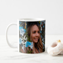 Sie tat es, Graduiertenparty Geschenk Foto Moderne