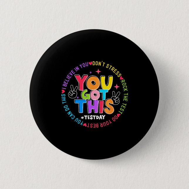 Sie Test Tag Rock Test Lehrer Button (Vorderseite)