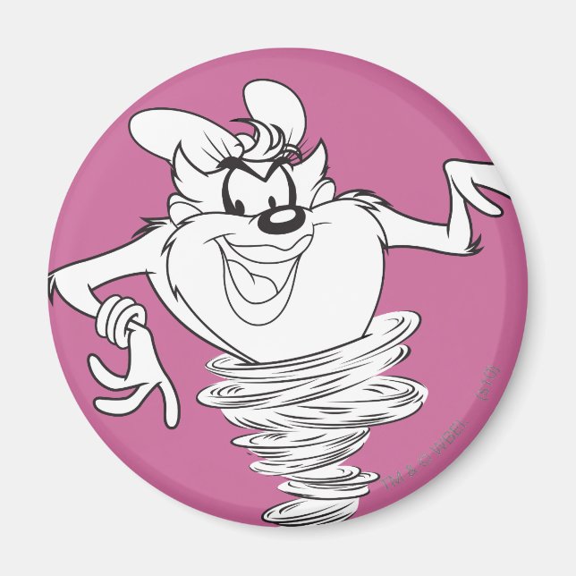 Sie-Teufel Schwarz-Weiß Magnet (Vorne)