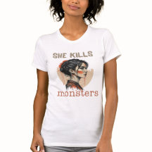 Sie tötet Monster, Kunst, starkes weibliches Gesic