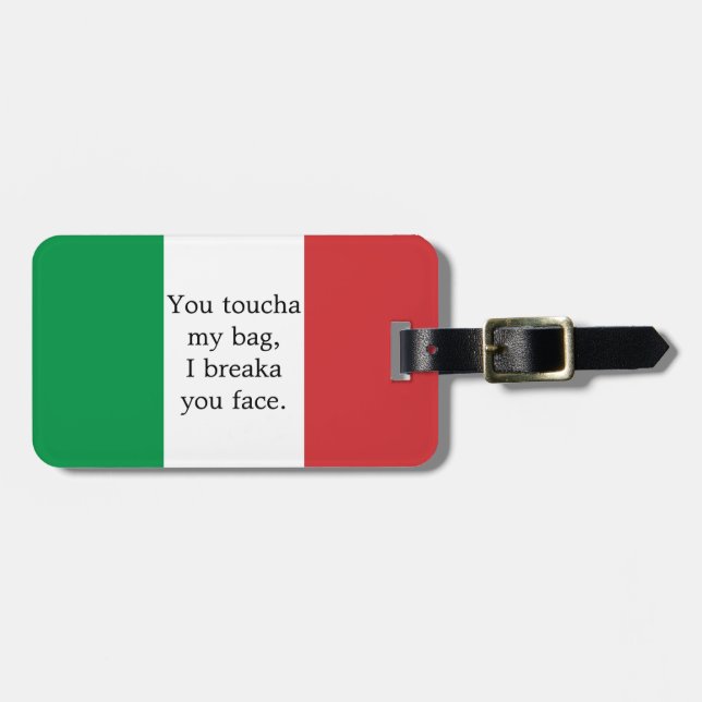 Sie Toucha meine Tasche I Breaka Sie stellen Gepäckanhänger (Vorderseite horizontal)