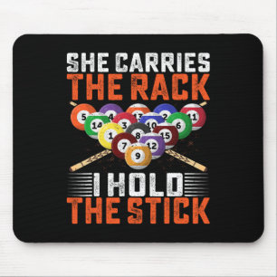 Sie trägt den Rack, den ich halte, die Tick-Billar Mousepad
