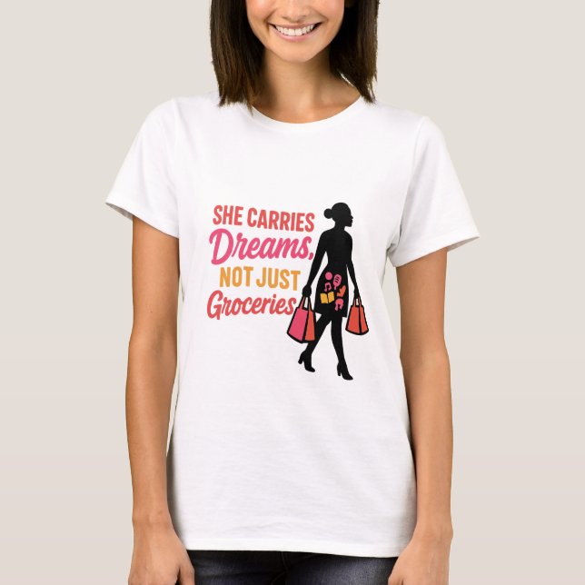 Sie trägt Träume - Inspiration für Frauen T-Shirt (Vorderseite)