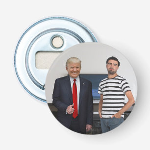 Sie treffen Präsident Donald Trump Foto hinzufü Flaschenöffner