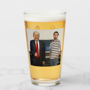 Sie treffen Präsident Donald Trump Foto hinzufü Glas