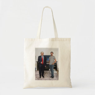 Sie treffen Präsident Donald Trump  Foto hinzufü Tragetasche
