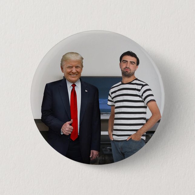Sie treffen Präsident Donald Trump | Foto hinzufüg Button (Vorderseite)