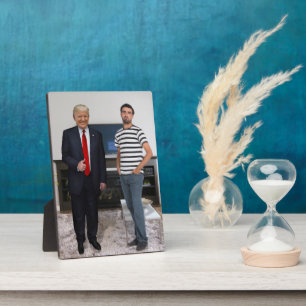 Sie treffen Präsident Donald Trump Foto hinzufüg Fotoplatte