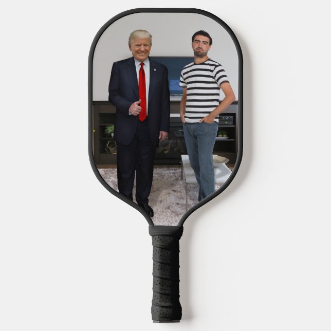 Sie treffen Präsident Donald Trump | Foto hinzufüg Pickleball Schläger (Vorderseite)