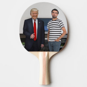 Sie treffen Präsident Donald Trump Foto hinzufüg Tischtennis Schläger