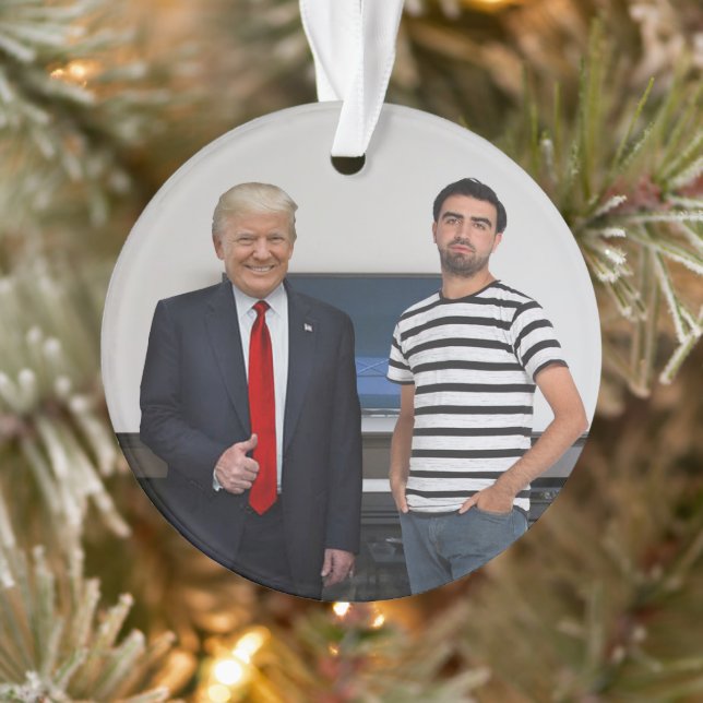 Sie treffen Präsident Donald Trump| Foto hinzufüge Ornament (Baum)