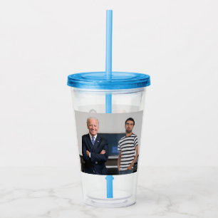 Sie treffen Präsident Joe Biden Foto hinzufügen Acryltrinkbecher