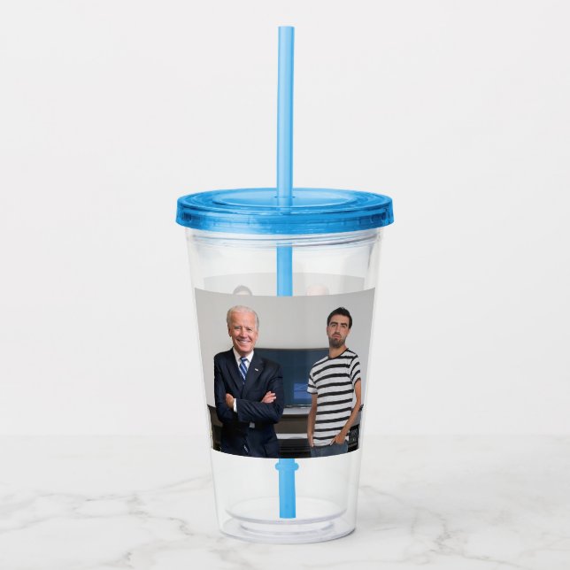 Sie treffen Präsident Joe Biden | Foto hinzufügen Acryltrinkbecher (Vorderseite)