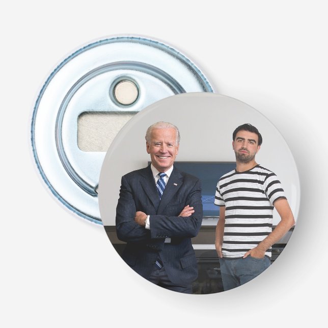 Sie treffen Präsident Joe Biden | Foto hinzufügen Flaschenöffner (Vorderseite)